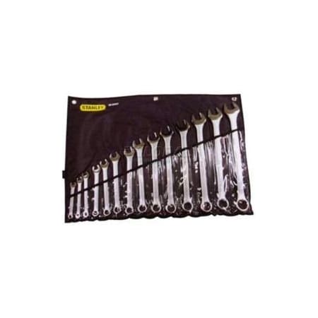Stanley Tools Stanley 85-990 14 Piece Satin Finish Combination Wrench Set, 12 Point 85-990